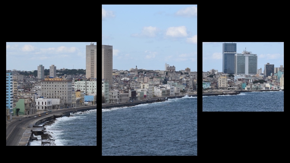 Malecon Triptych - Jeff Cunningham